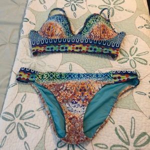 Nanette Lepore Tanzania Tile Bikini Charmer Medium